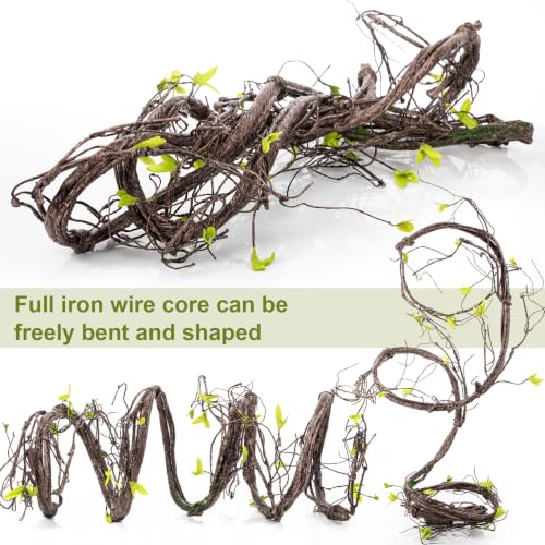 Artificial Tree Branches Set - 2 Pcs 106-118 Inch Long Flexible Vines for Halloween Decor