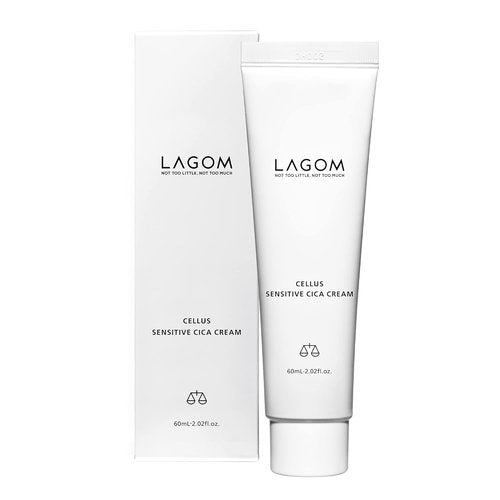 LAGOM Cellus Sensitive Cica Cream - Soothing Korean Skincare with Centella & Ceramide | 2.02 Fl Oz