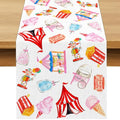 Circus Carnival Party Table Runner - Festival Dining Decor for Halloween & Events