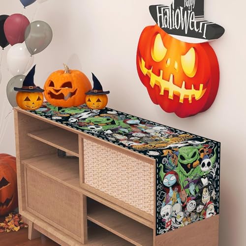 Halloween Table Runner 13 x 72 Inches - Festive Home Kitchen Decor - FARMNALL
