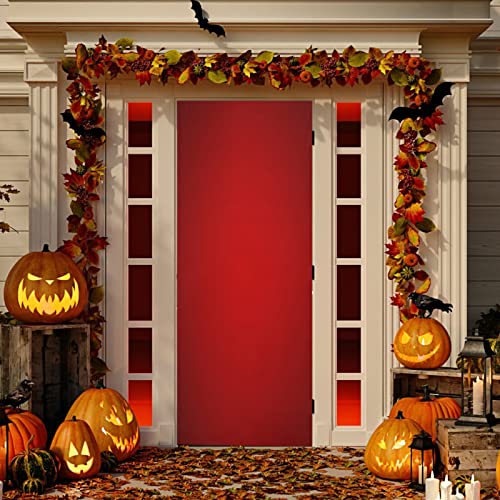 Red Christmas Door Cover 35x79 Inch Winter Holiday Porch Banner for Home & Party Decor