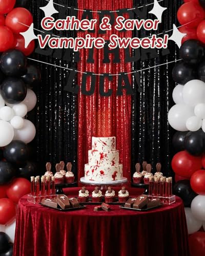 Vampire Themed Birthday Banner & Balloon Set - Happy Birthday Loca