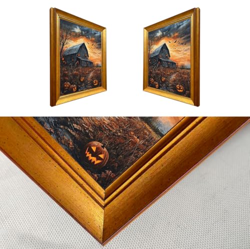 Haunted Barn Halloween Wall Art - Gothic Canvas Print with Sunset Sky - 16x20in Ready to Hang - Variation: Haunted Barn Scene with Sunset
