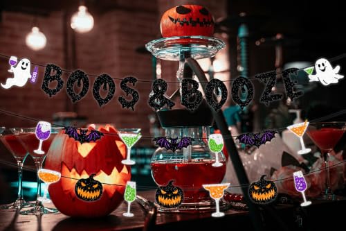Halloween Potion Ghost & Boo Banner Set - Glittery Party Decorations