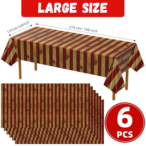 9 Pieces Creepy Carnival Halloween Decorations Set - Blood Splatter Banners & Tablecloth