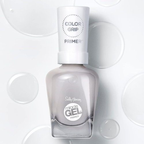Sally Hansen Miracle Gel Nail Polish Color Grip Primer and Base Coat| Salon Quality, Gel-Like Formula, Two-Step System, No UV Light Needed, Long Lasting | Clear, Glossy