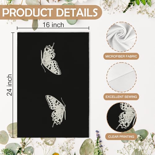 Boho Butterfly Kitchen & Bathroom Towels Set - 2 Pack, 16x24 Inches