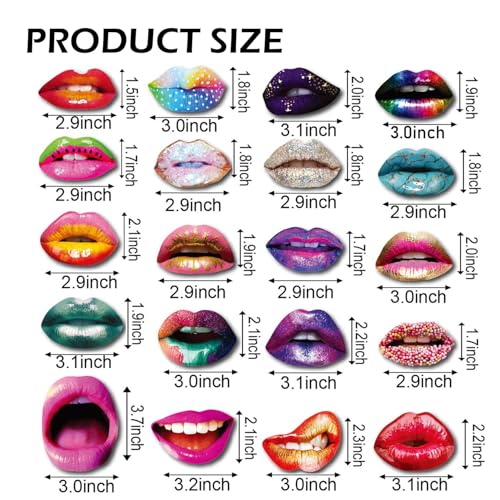 Funny Lips Photo Booth Props Set - 40 Pieces with Sticks for Parties & Events - Variation of Funny Lips Props-40pcs / One Size