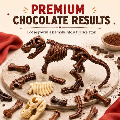 Dinosaur Skeleton Chocolate Molds Silicone Food Grade Nonstick DIY Baking Tool - Variation: Dinosaur