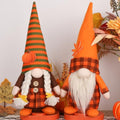 Fall Gnome Decorations Set - Plush Felt Autumn Table Decor with Maple Leaves & Pumpkins