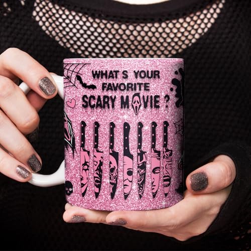 Halloween Coffee Mug 11oz Gothic Scream Cup for Women & Girls