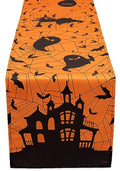 Halloween Silhouettes Table Runner - 14 x 72 Inch Spooky Table Decor