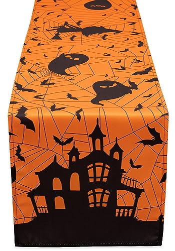Halloween Silhouettes Table Runner - 14 x 72 Inch Spooky Table Decor