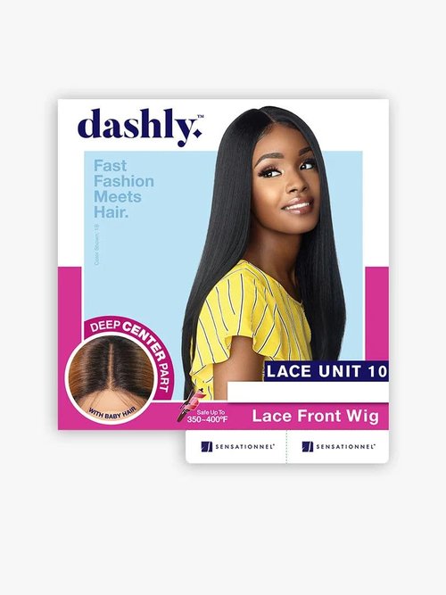 Sensationnel Dashly Lace Front Wig - Unit 10 Hand Tied Laceparting Ear to Ear Synthetic (1B OFFBLACK)
