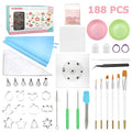 Cookie Decorating Supplies Kit with Cookie Cutters Piping & Decorating Tools - 188pcs for Beginners