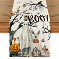 Halloween Table Runner 13x108 Inch Beige Polyester Decorative Home Party Decor