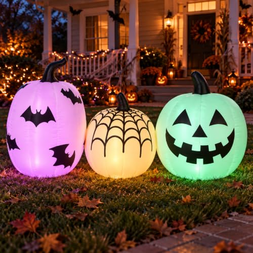 PVC LED Halloween Pumpkin Inflatable Outdoor Decoration - Pumpkins