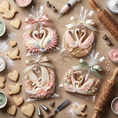 Swan Silicone Fondant Mold Set - Animal Cake Decorating Molds - Style B