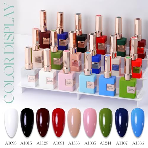 Double Rhythm Light Blue Gel Nail Polish 15ML Soak Off Manicure DIY Salon