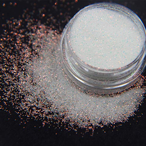 White Glitter Nail Powder for Nail Art and Enhancements - 3-4g