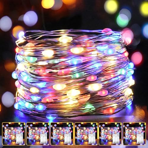 Multicolor 6 Pack LED Fairy String Lights 20FT Battery Operated Indoor Outdoor