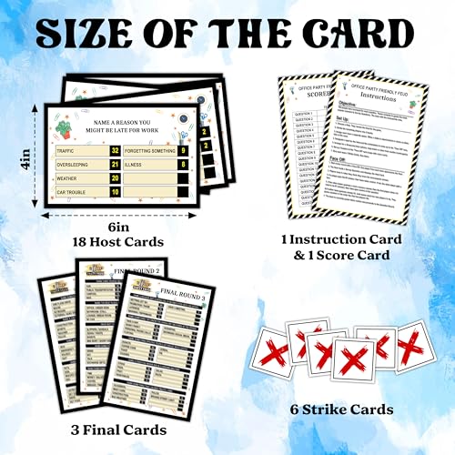 Office Feud Game - Team Building Trivia & Group Party Activity with Paper Clip Variation