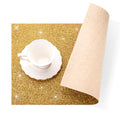 Gold Rhinestone Placemat 12x18 Inches - Elegant Table Decor, 1 Piece