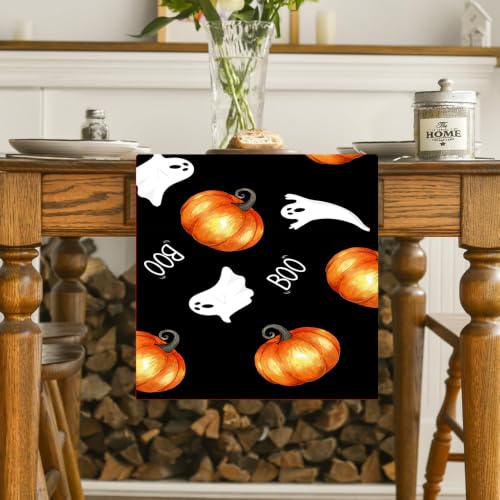 Halloween Ghost Table Runner 13x72 Inch - Boo Pumpkin Party Decor