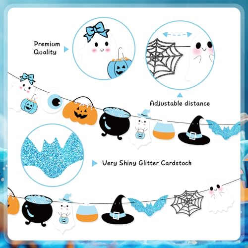 Halloween Ghost Banners Party Decorations 4pcs Indoor Outdoor Kids Spooky Decor