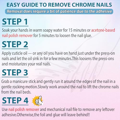 Black Chrome Almond Press On Nails - Medium Length Metallic Fake Nails for Women