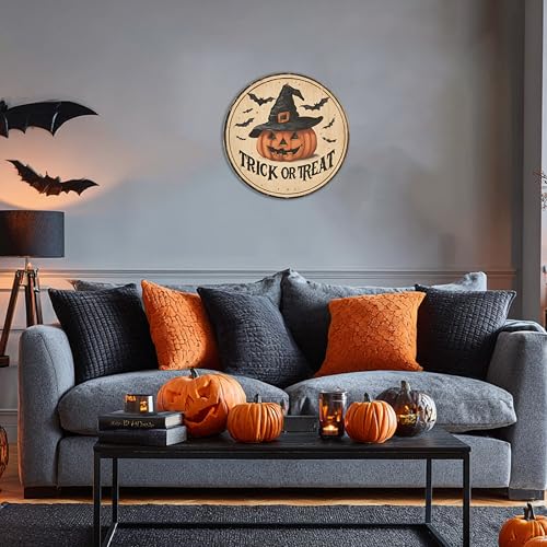 Halloween Wall Decor Poster - Spooky Pumpkin Trick or Treat 12x12