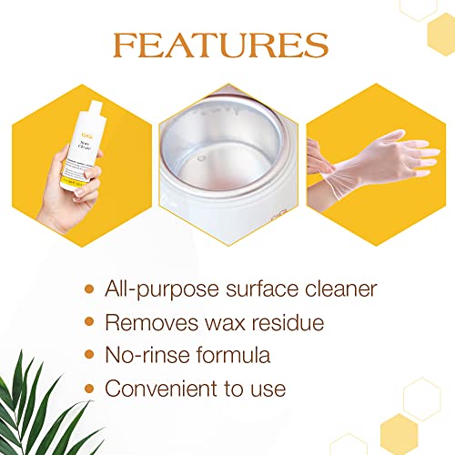 GIGI Sure Clean Wax Remover - 8 Fl Oz All-Purpose Surface Cleaner for Wax Residue