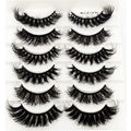 False Eyelashes 6 Pairs Cat-Eye Fluffy Faux Mink Lashes 8D Wispy Style Mix-02