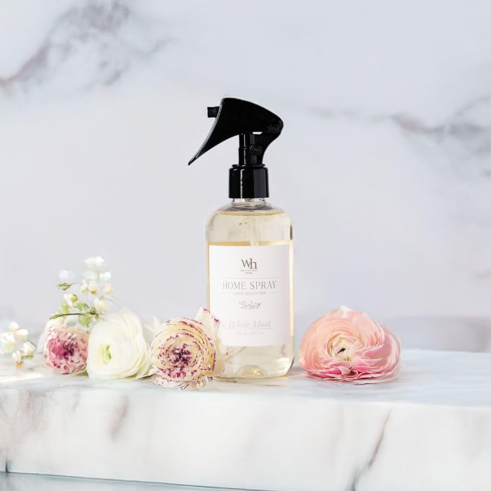 White Musk Home Spray - Invigorating Linen Collection | 250ml for Fresh Atmosphere