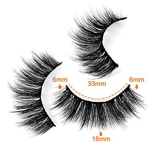 False Eyelashes Fluffy Volume 3D Faux Mink Pack - Natural & Reusable