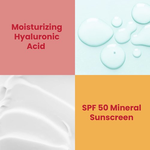 Healthy Skin Lab Tinted Moisturizer SPF 50 - Lightweight Hydrating Mineral Sunscreen with Hyaluronic Acid | Sheer Universal Tint, 1.8 oz
