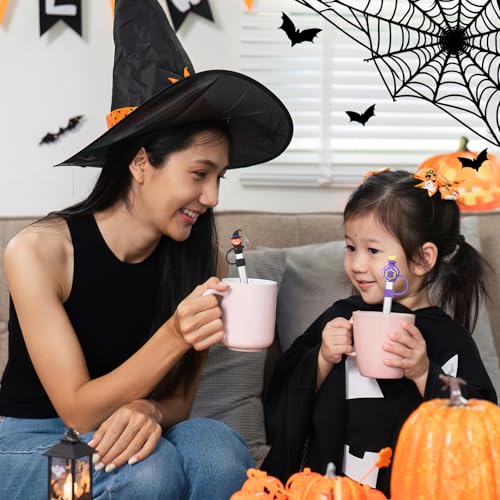 10mm Halloween Straw Cover Caps - Pack of 24 Compatible with Stanley