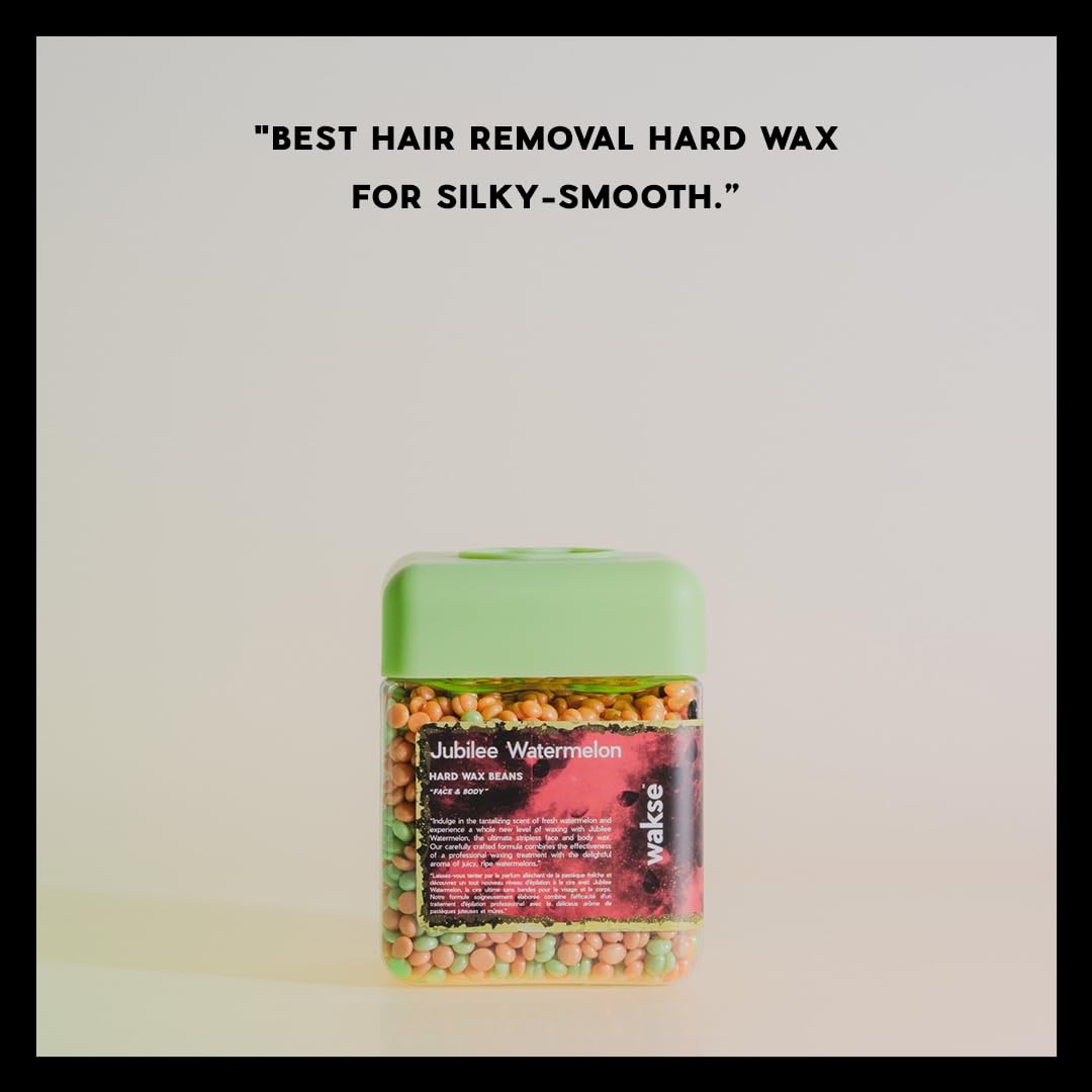 walse Watermelon Jubilee Hard Wax Beans, For Face and Body Hair Removal, 12.8oz, Watermelon Scented