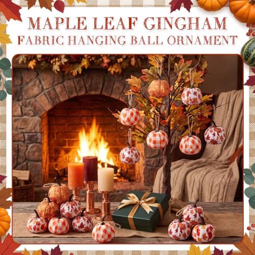 18-Piece Fall Pumpkin Hanging Ornaments for Thanksgiving Home Decor