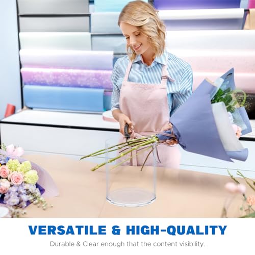 6x6 Inch Clear Flower Vase - Modern Cube Centerpiece for Home & Events - 1 Piece