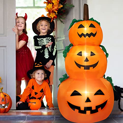 Halloween Inflatable Pumpkins Yard Decoration - Lighted Blow Up Garden Decor 4 Feet