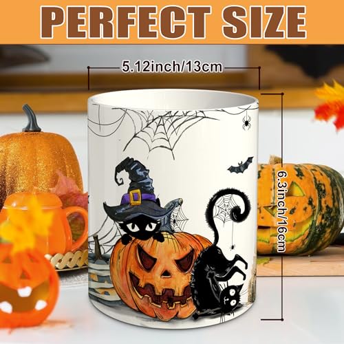 Halloween Ceramic Cat Utensil Holder - Spooky Kitchen Decor, Pinata