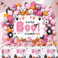 Halloween Baby Shower Balloon Arch Kit Pink Boo Decorations Party Supplies