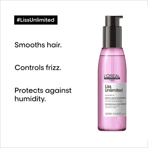 L'Oréal Professionnel Paris Liss Unlimited Blow-Dry Serum - Long-Lasting Frizz Control & Humidity Protection