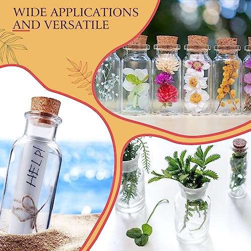 50 Pack 130ml Plastic Potion Bottles with Cork Lids for DIY Crafts