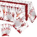 Bloody Halloween Tablecloth 3 Pcs 54x108 Plastic Cover - Festive Party Decor