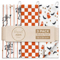 Halloween Ghosts Kitchen Towel Set - Absorbent Microfiber Dish Towels, 3 Pc
