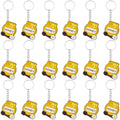 Honeypot Keychain Charm Bulk 20 Pcs - Cute Honey Bee Bag & Party Decor