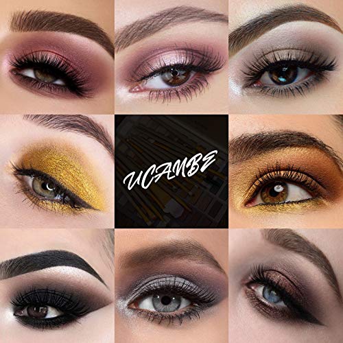 Naked Set 60-Color Eyeshadow Palette + Makeup Brush Set - Neutral & Smokey