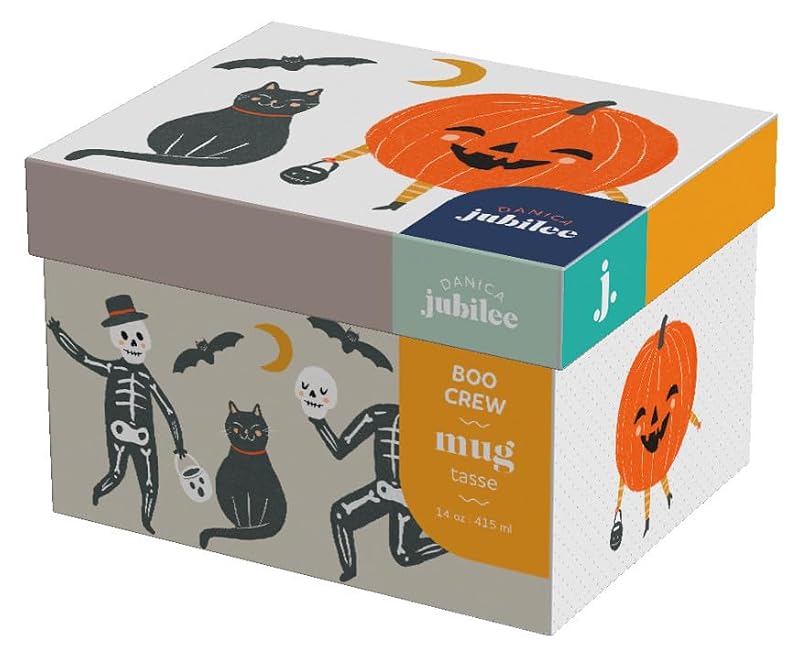 Jubilee Boo Crew Stoneware Mug in a Gift Box, 14 oz - Halloween Themed